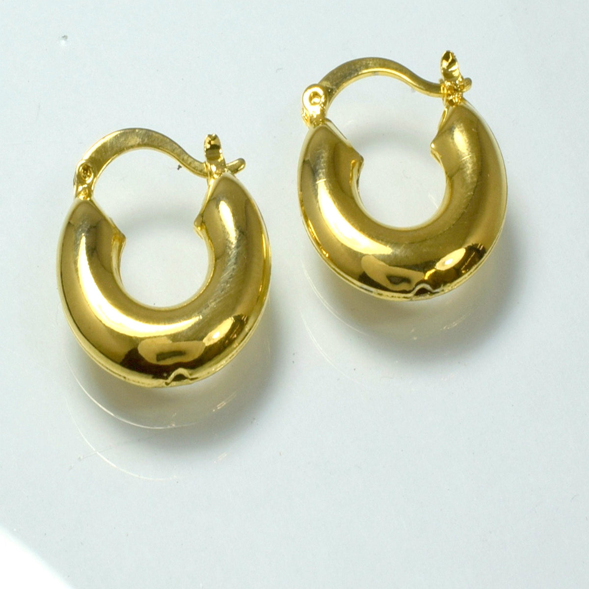 Plain Bamboo Hoop Earring as Gold Filled* 18Kt , Jewelry Making 20mm Round , 4mm thickness Hugging Earring jewelry making...