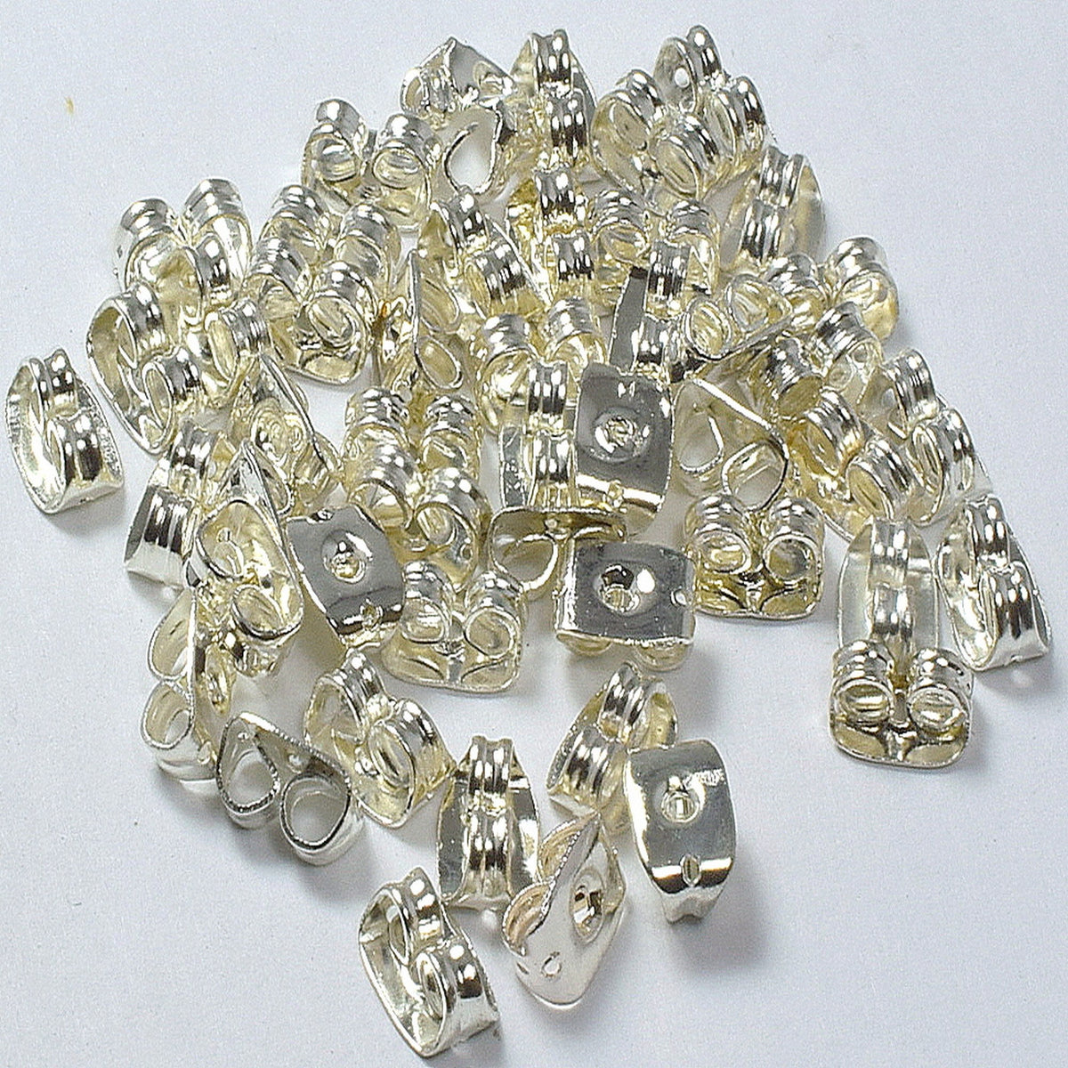 Ear Nut Gold Tone 6mm Replacement Backs, Copper Durable Locks (Fits 0.8mm Hole, Lightweight, 50pcs Pack)