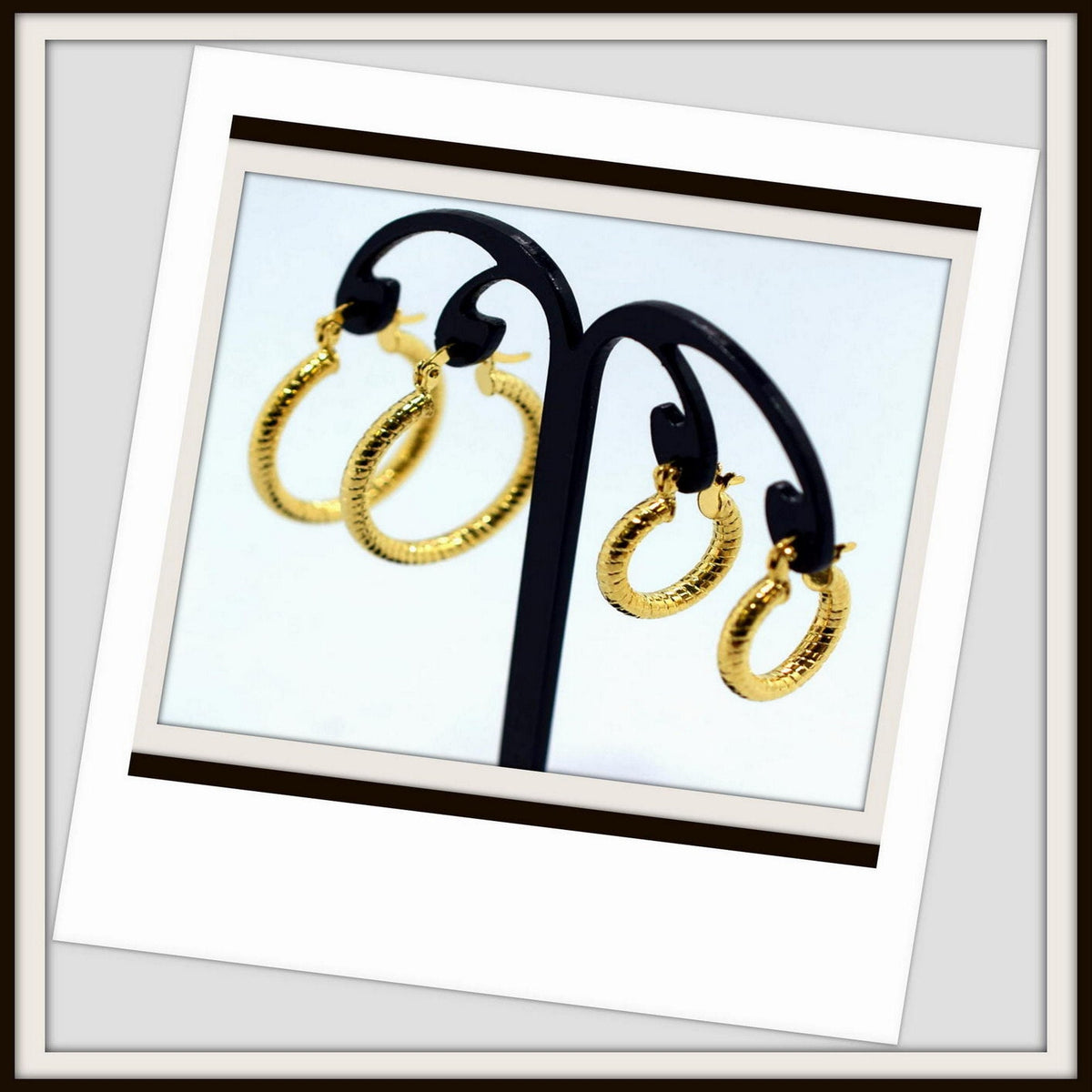 Diamond Cut Hoop Earring Gold Filled EP 18Kt , Jewelry Making 15mm ,25mm Small to Large Earring For Every Body 3mm thickne...