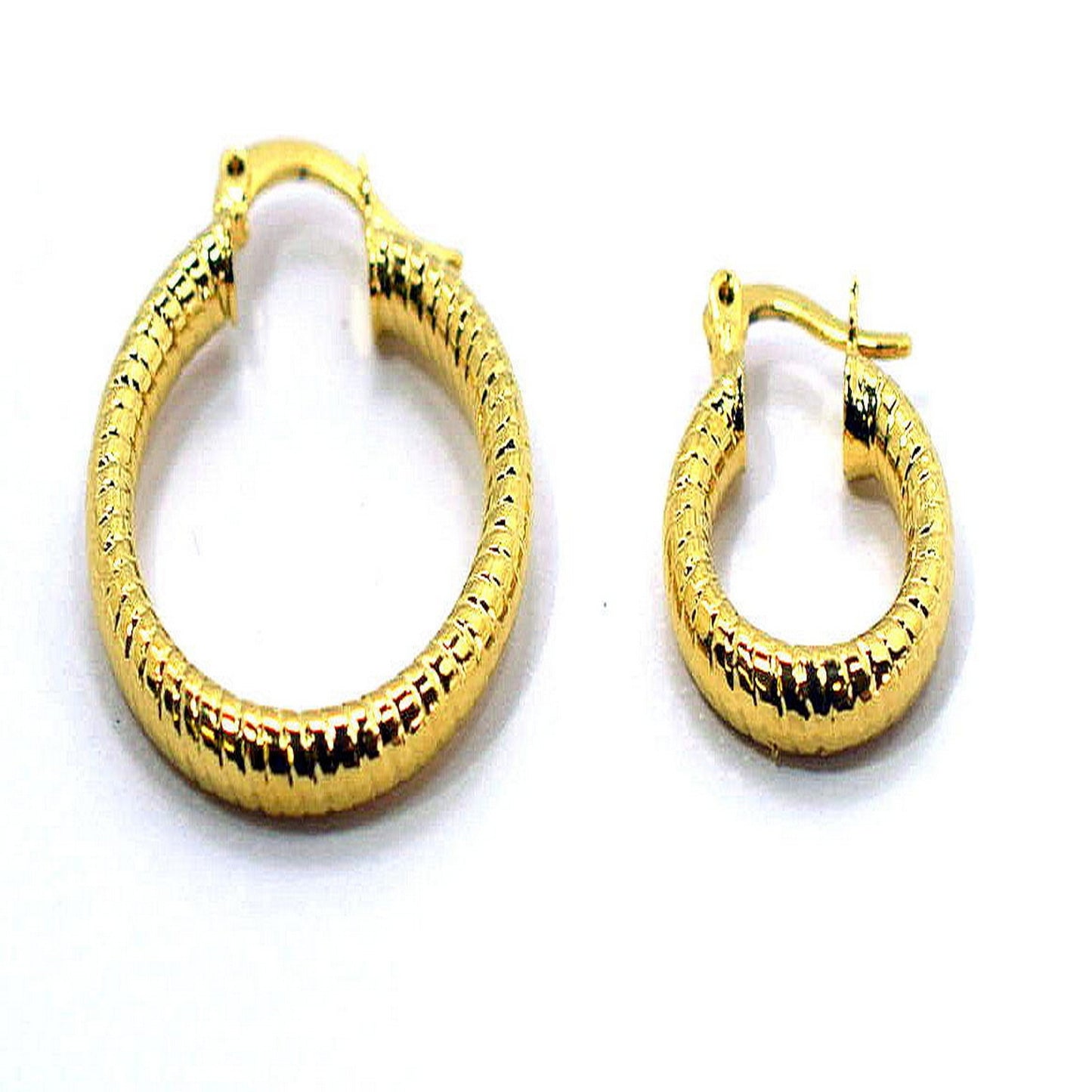 Diamond Cut Hoop Earring Gold Filled EP 18Kt , Jewelry Making 15mm ,25mm Small to Large Earring For Every Body 3mm thickne...