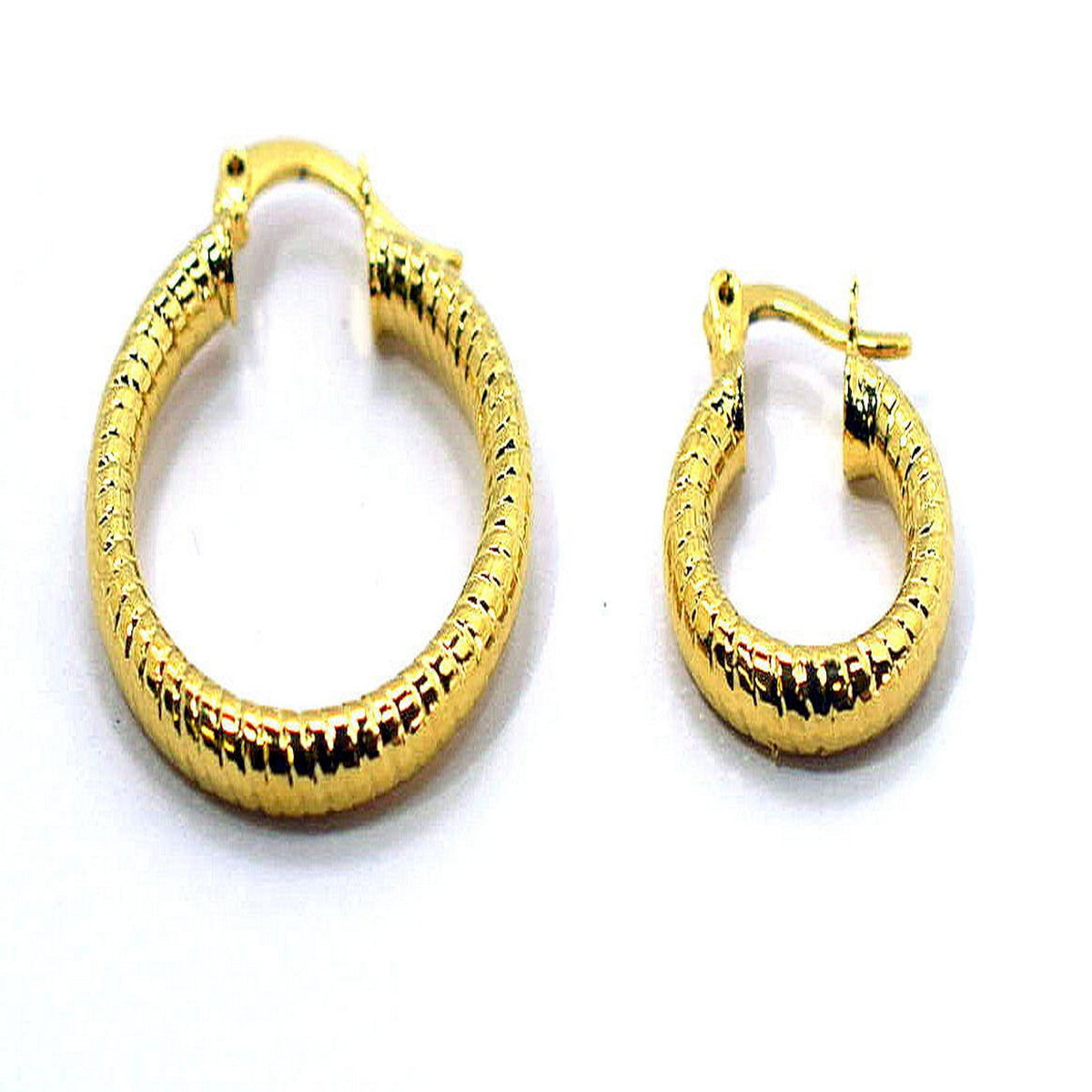 Diamond Cut Hoop Earring Gold Filled EP 18Kt , Jewelry Making 15mm ,25mm Small to Large Earring For Every Body 3mm thickne...