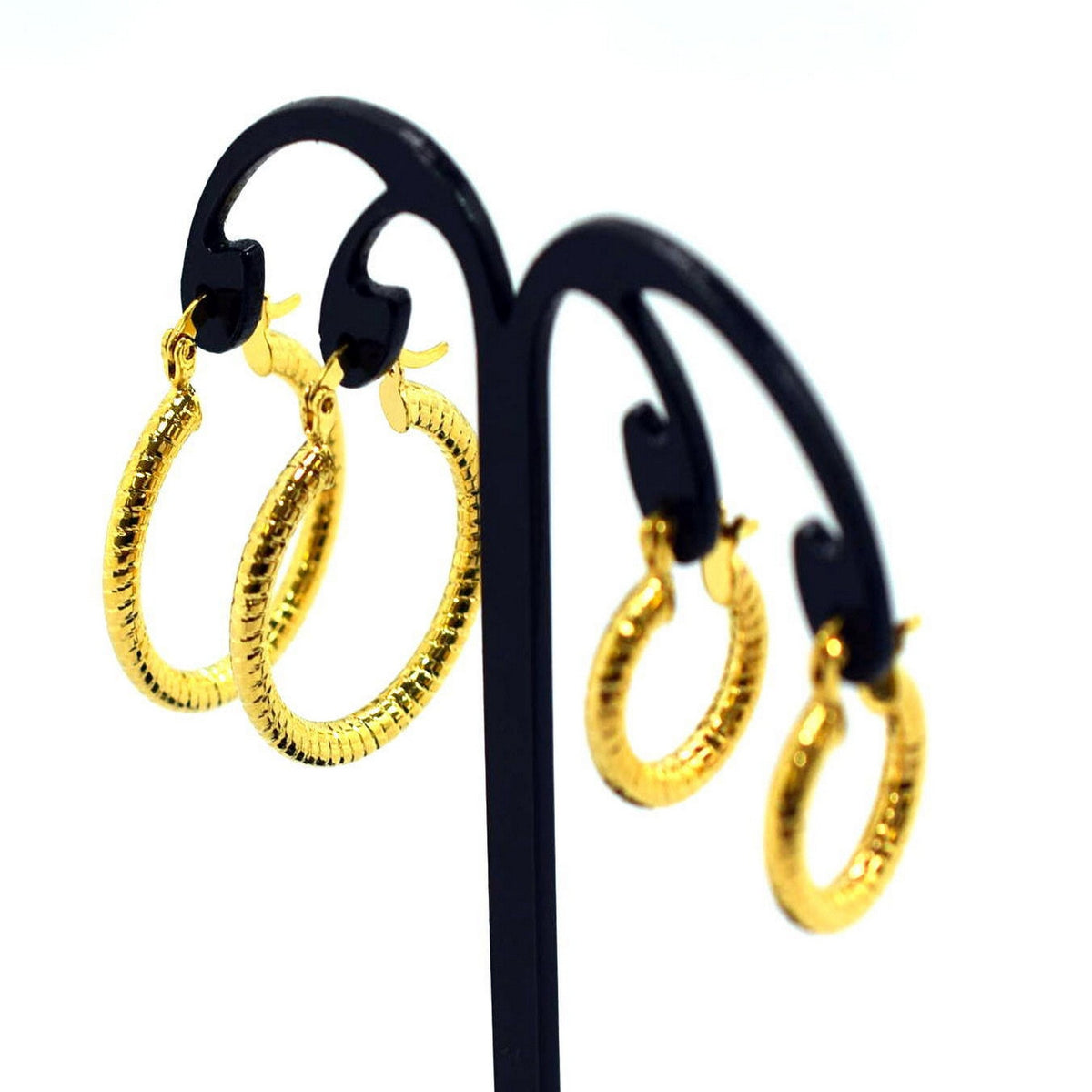 Diamond Cut Hoop Earring Gold Filled EP 18Kt , Jewelry Making 15mm ,25mm Small to Large Earring For Every Body 3mm thickne...