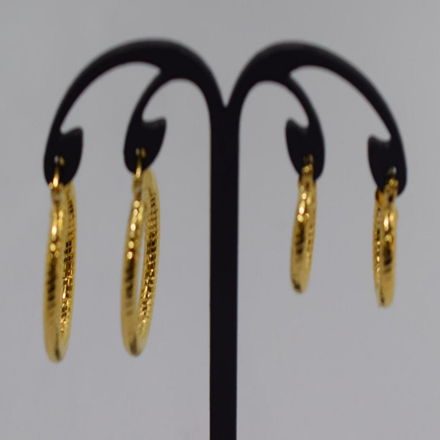 Diamond Cut Hoop Earring Gold Filled EP 18Kt , Jewelry Making 15mm ,25mm Small to Large Earring For Every Body 3mm thickne...