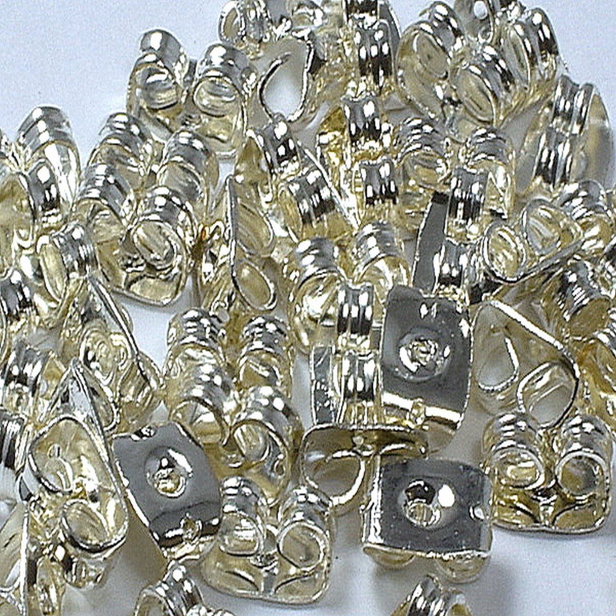 Ear Nut Gold Tone 6mm Replacement Backs, Copper Durable Locks (Fits 0.8mm Hole, Lightweight, 50pcs Pack)