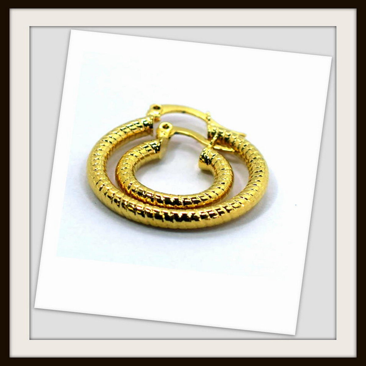 Diamond Cut Hoop Earring Gold Filled EP 18Kt , Jewelry Making 15mm ,25mm Small to Large Earring For Every Body 3mm thickne...
