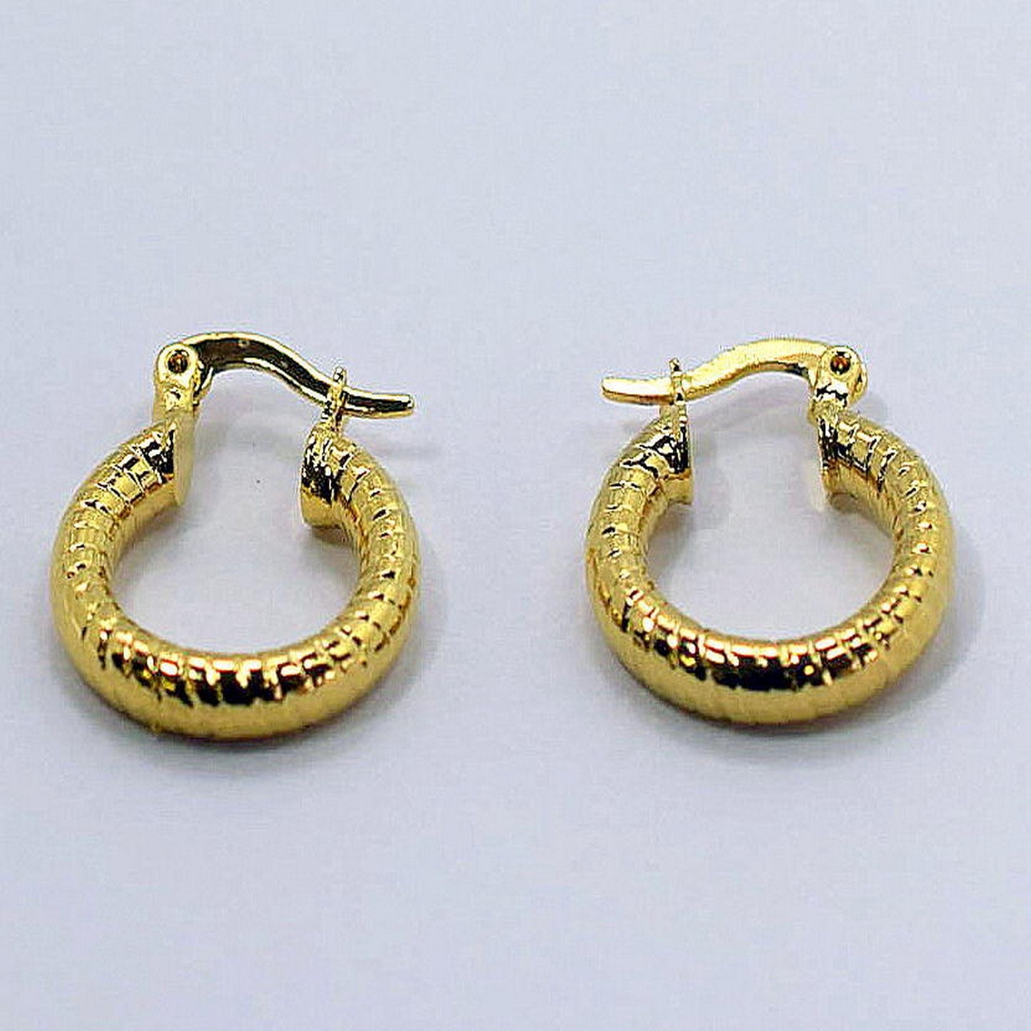 Diamond Cut Hoop Earring Gold Filled EP 18Kt , Jewelry Making 15mm ,25mm Small to Large Earring For Every Body 3mm thickne...