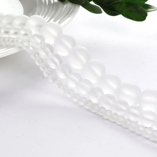 new frosted matte crystal quartz gemstone round beads 5 mm 7 mm 8 5 mm 10 mm 12 mm natural stone beads natural healing sto...
