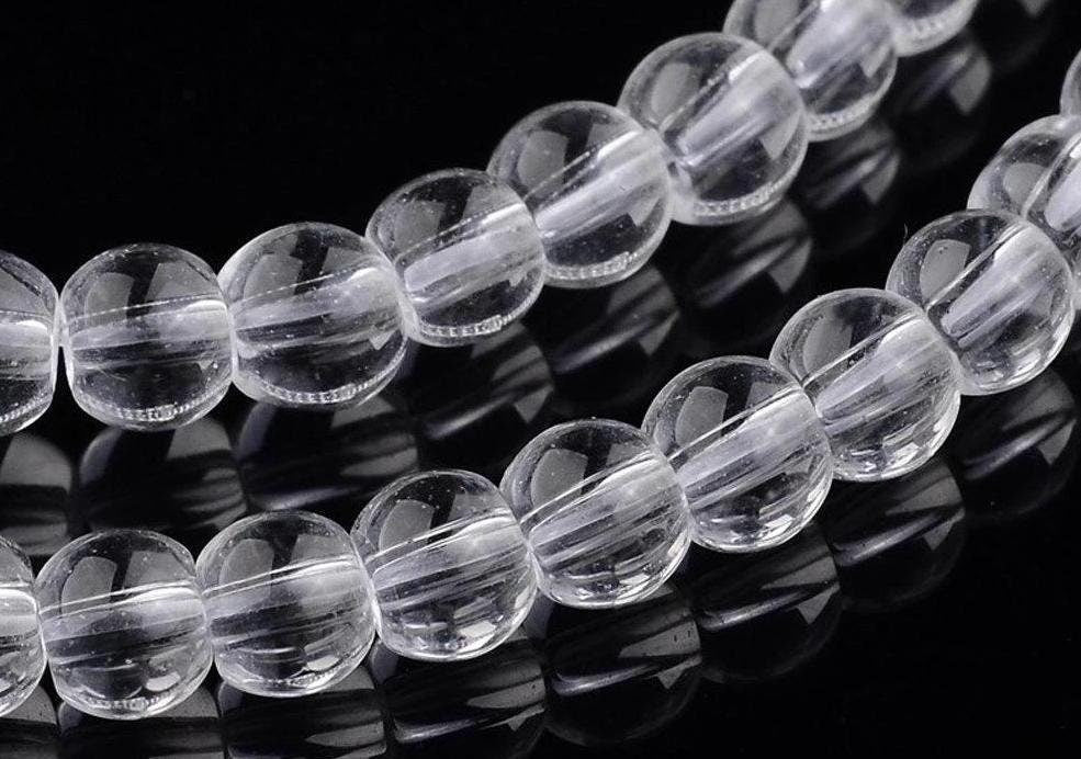 Clear Glass Beads Round 6mm/8mm/10mm/12mm Shine Round Beads For Jewelry Making jewelry making supplies