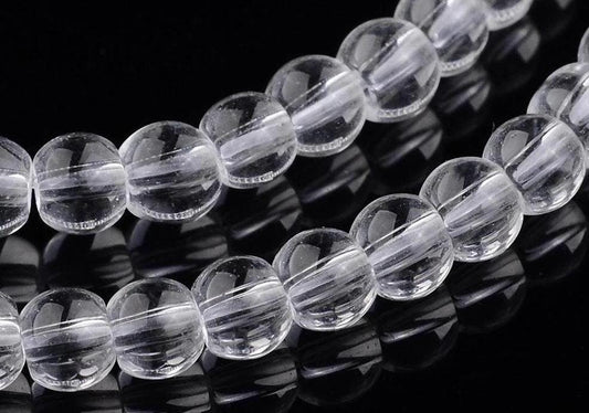 Clear Glass Beads Round 6mm/8mm/10mm/12mm Shine Round Beads For Jewelry Making jewelry making supplies