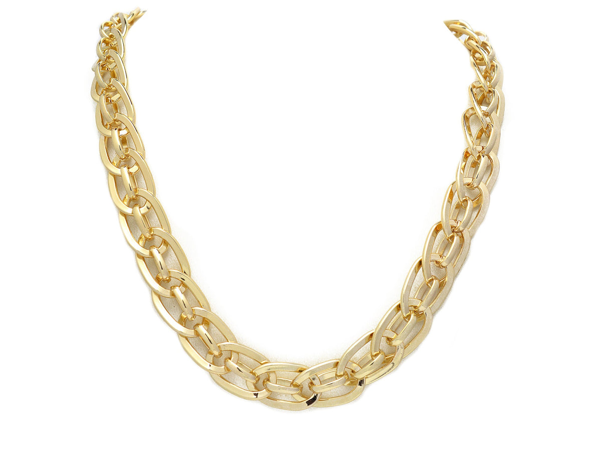 15mm Gold Plated Chain Cable Chain/Link Chain Paper Clip 18K Gold Plated Chain Findings Sold by Foot For Jewelry Making GF...