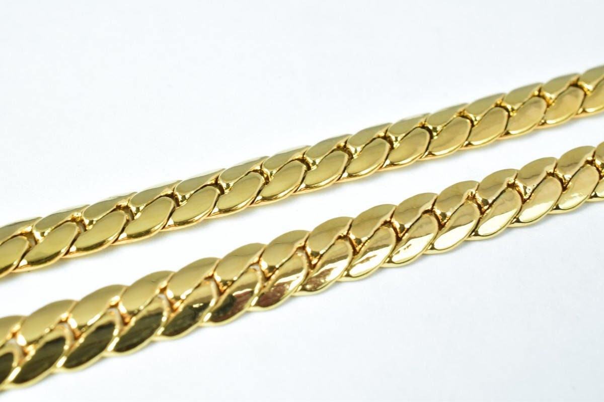 18k Gold Filled Alternative Herringbone Chain Jewelry, 18" Length, 5mm Wide ( , Lobster Clasp, Tarnish Resistant)