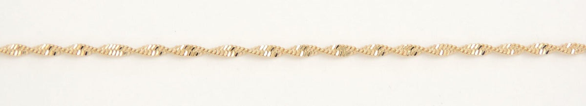 18k Gold Filled Alternative Twisted Rope Chain: Durable Jewelry Making Supply, Gold Finish (17.5 Inch Length, 2mm Thickness)