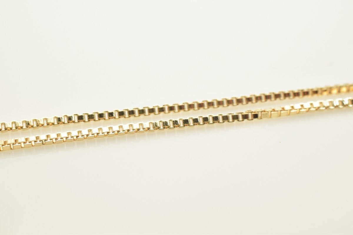 Gold filled EP tarnish resistant square chain 18kt gold filled tarnish resistant size 17.75" long 1mm width item #cg218 je...
