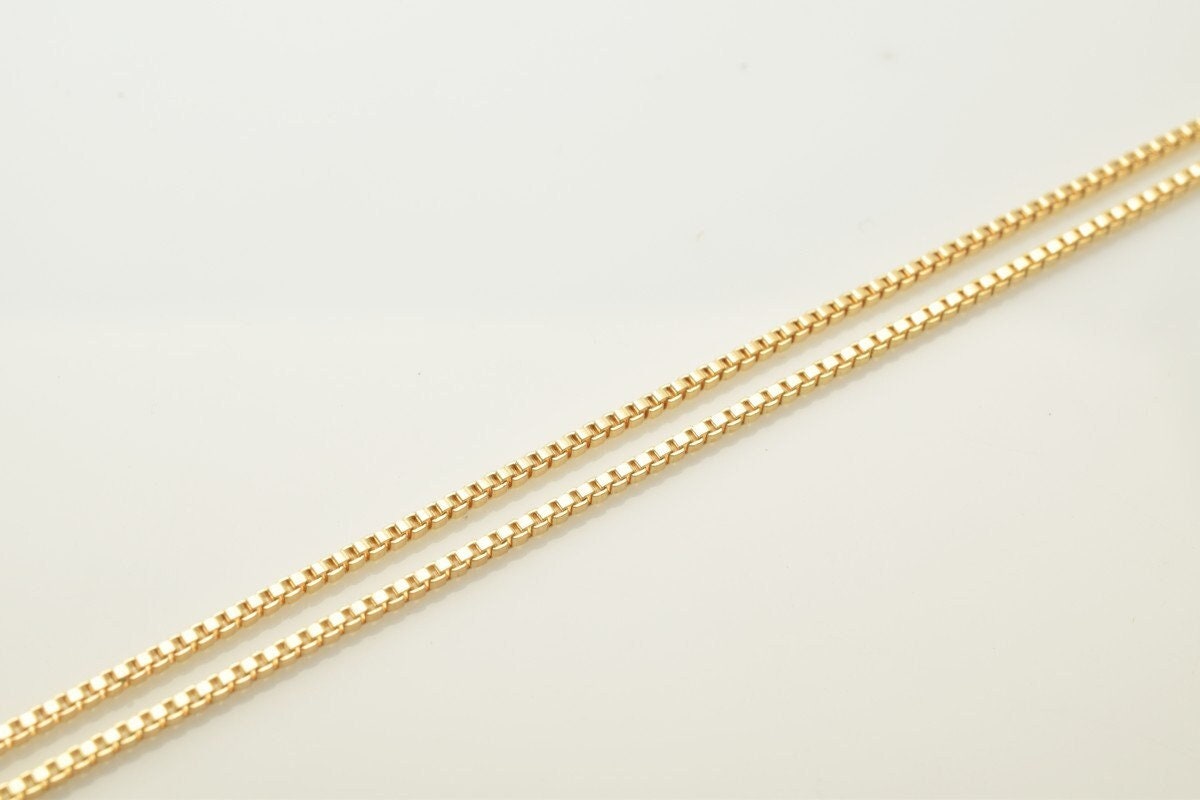 Gold filled EP tarnish resistant square chain 18kt gold filled tarnish resistant size 17.75" long 1mm width item #cg218 je...