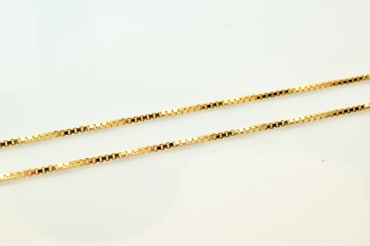 Gold filled EP tarnish resistant square chain 18kt gold filled tarnish resistant size 17.75" long 1mm width item #cg218 je...
