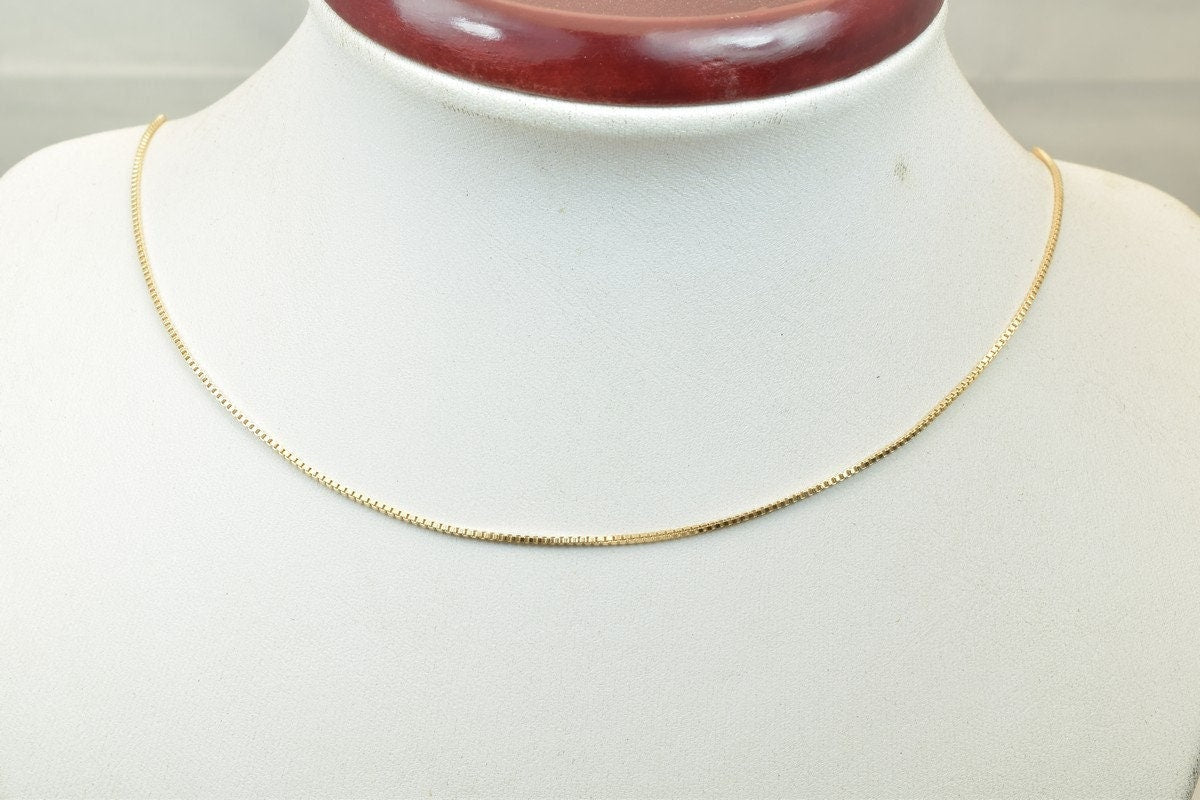 Gold filled EP tarnish resistant square chain 18kt gold filled tarnish resistant size 17.75" long 1mm width item #cg218 je...