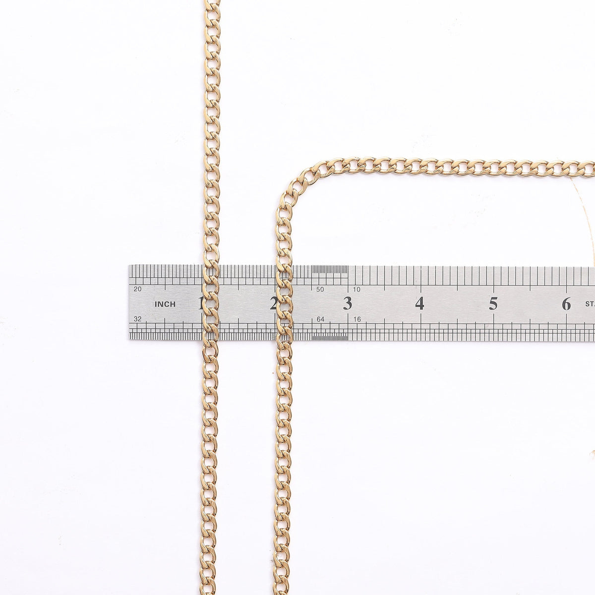 5mm /6mm Gold Plated flat cuban chain 18kgf/14kgf  gfc090a/gfc090b sold by foot findings for making jewelry jewelry making...