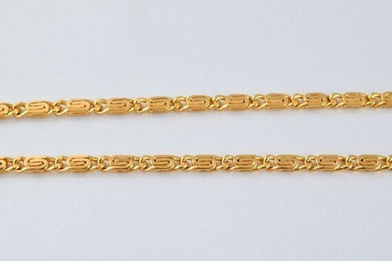 18k gold filled chain 16.5" inch square cg52 jewelry making supplies - detail image 2