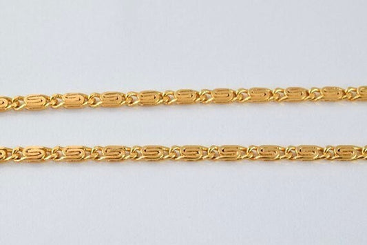 18k gold filled chain 16.5" inch square cg52 jewelry making supplies - detail image 2