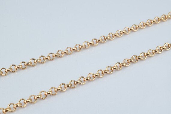 18k pinky gold filled EP tarnish resistant chain 17" inch cg150 jewelry making supplies - detail image 3