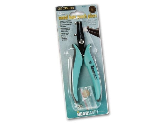 1.5mm metal hole punch pliers by beadsmith cold connection with extra pin for jewelry making #plhp15 jewelry making supplies