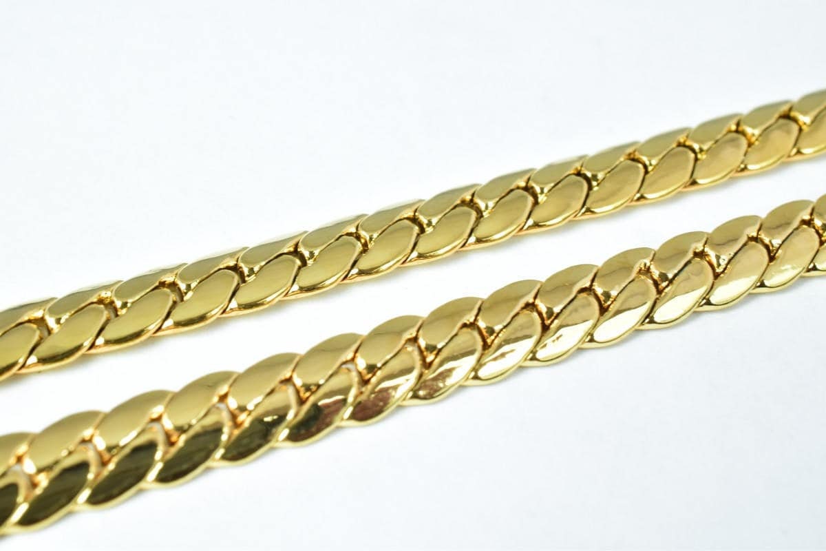 18k Gold Filled Alternative Herringbone Chain Jewelry, 18" Length, 5mm Wide ( , Lobster Clasp, Tarnish Resistant)