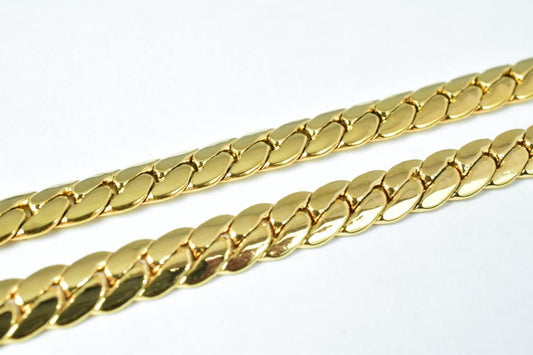 18k Gold Filled Alternative Herringbone Chain Jewelry, 18" Length, 5mm Wide ( , Lobster Clasp, Tarnish Resistant)