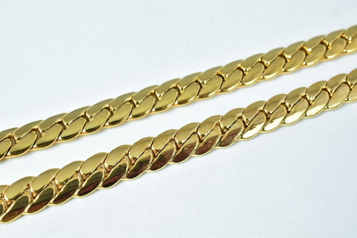 18k Gold Filled Alternative Herringbone Chain Jewelry, 18" Length, 5mm Wide ( , Lobster Clasp, Tarnish Resistant)