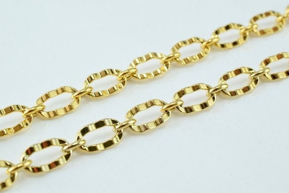 17" inch 18k Gold Filled Look, EP chain   CG142 jewelry making supplies - detail image 4