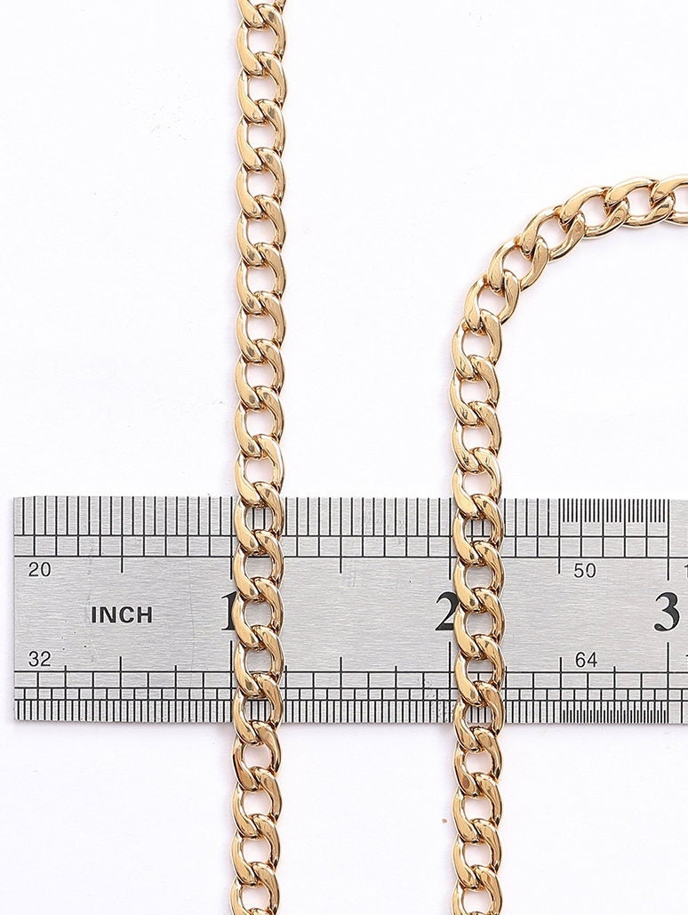 5mm /6mm Gold Plated flat cuban chain 18kgf/14kgf  gfc090a/gfc090b sold by foot findings for making jewelry jewelry making...