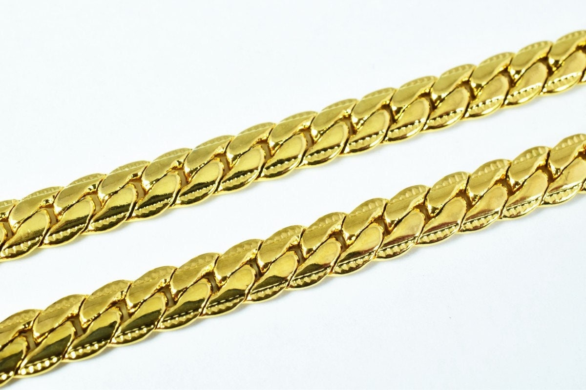 Gold filled tarnish resistant chain 18kt gold filled tarnish resistant size 19.4" long 6mm width item #cg198 jewelry makin...