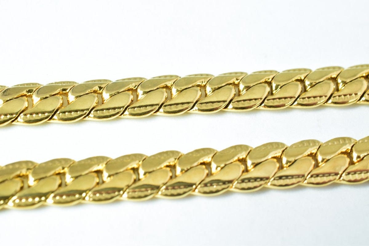 Gold filled tarnish resistant chain 18kt gold filled tarnish resistant size 19.4" long 6mm width item #cg198 jewelry makin...