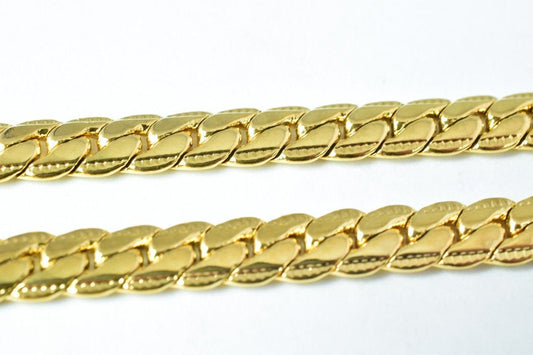 Gold filled tarnish resistant chain 18kt gold filled tarnish resistant size 19.4" long 6mm width item #cg198 jewelry makin...