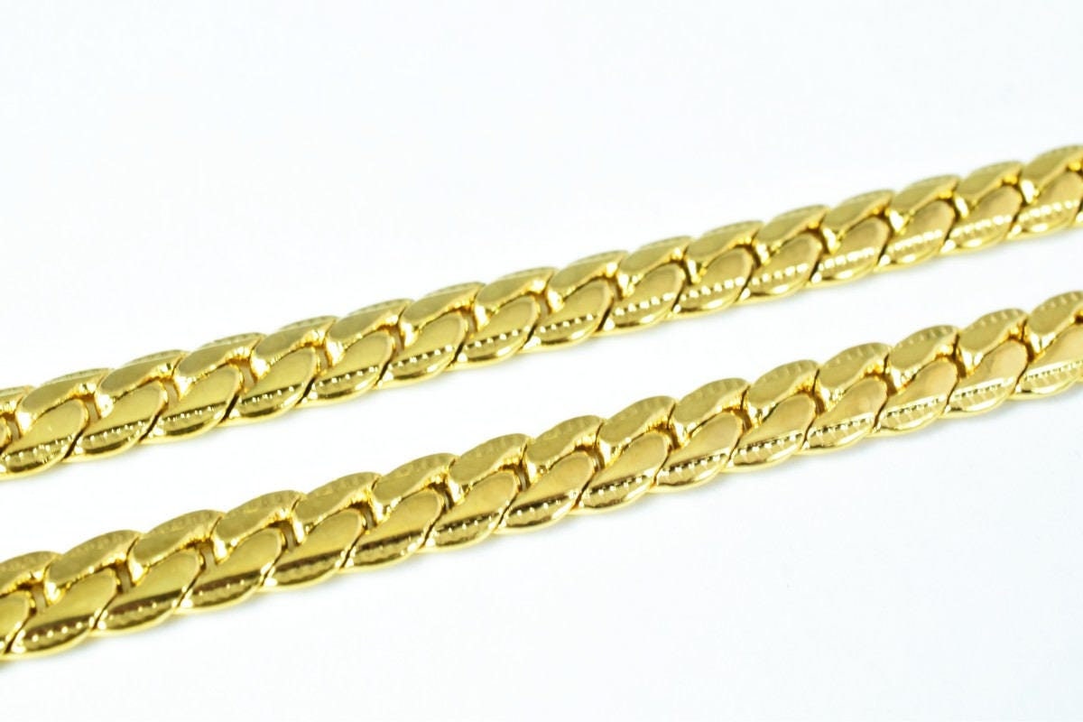 Gold filled tarnish resistant chain 18kt gold filled tarnish resistant size 19.4" long 6mm width item #cg198 jewelry makin...