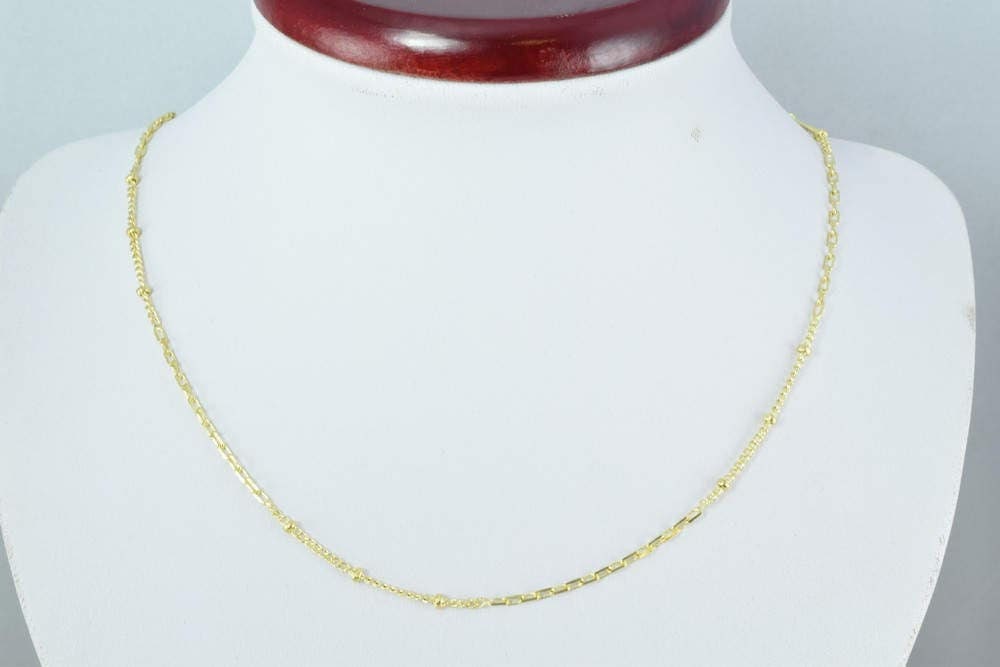 Gold filled* saturn chain link and ball 14kt as gold filled* size 18" long 2mm width 0.3mm thickness item #cg20 jewelry ma...
