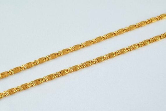 18k gold filled chain 16.5" inch square cg52 jewelry making supplies