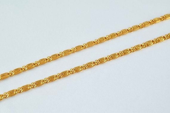 18k gold filled chain 16.5" inch square cg52 jewelry making supplies - detail image 5