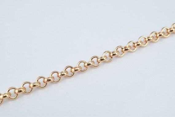18k pinky gold filled EP tarnish resistant chain 17" inch cg150 jewelry making supplies