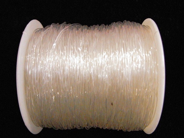 Stretchy clear elastic cord for DIY projects 100 yards Sizes: 0.7mm 0.8mm 0.9mm 1.0mm 1.5mm jewelry making supplies - deta...