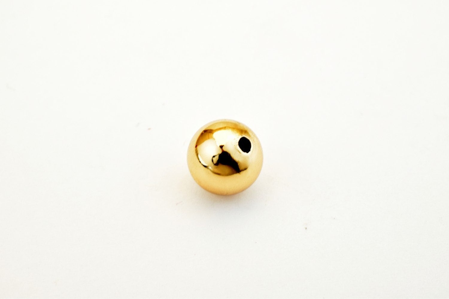 18k Gold Filled Alternative Beads: Heavy EP Plain Round Beads, Gold Filled Alternative Finish | Stainless Steel Base, Multiple Sizes 4-8mm