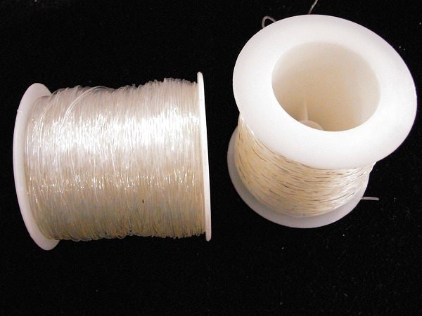 Stretchy clear elastic cord for DIY projects 100 yards Sizes: 0.7mm 0.8mm 0.9mm 1.0mm 1.5mm jewelry making supplies - deta...