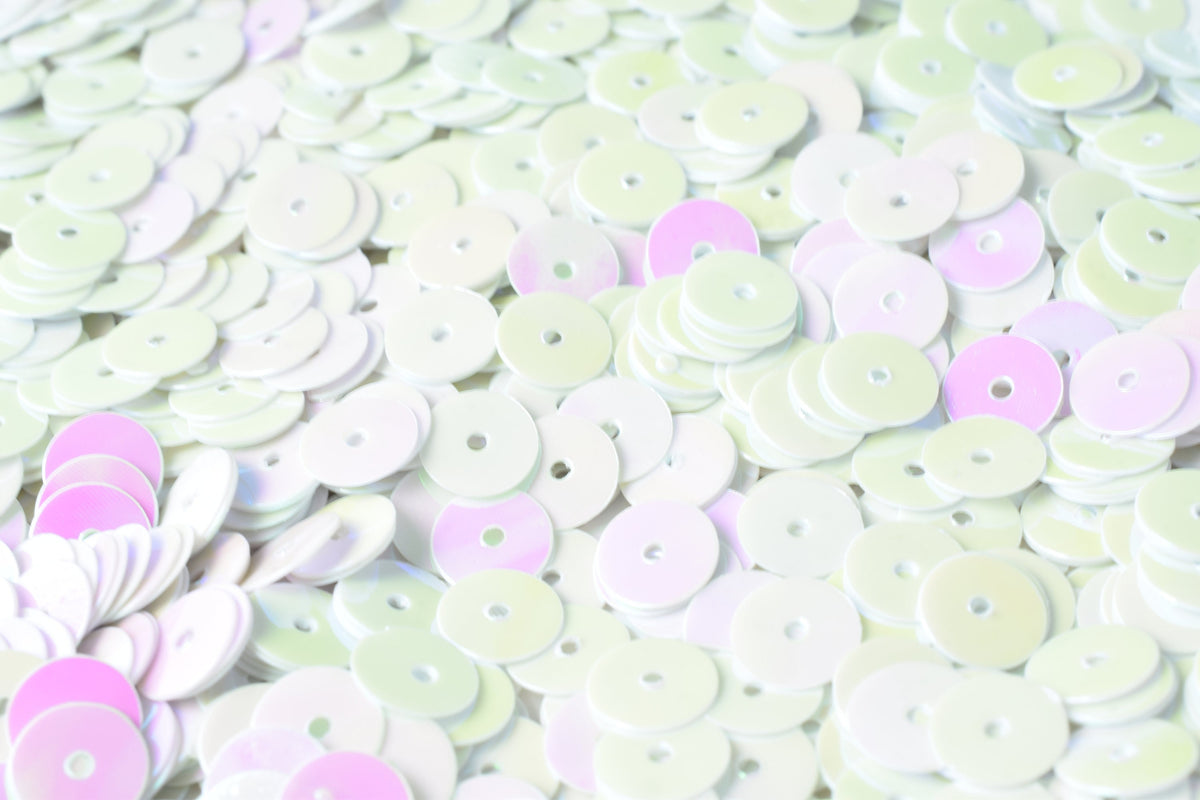 3/4/6mm white iridescent flat sequins sparkle round sequins/loose paillettes, wholesale sequins multi color, sequin appare...