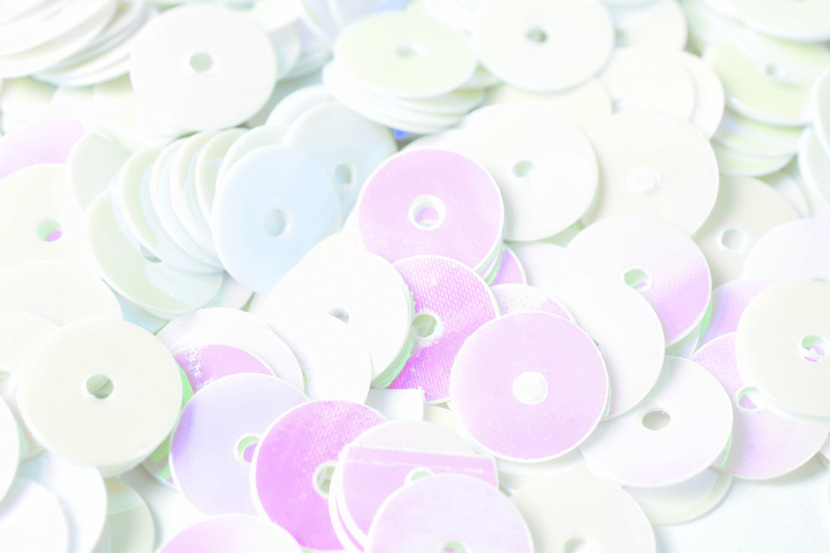3/4/6mm white iridescent flat sequins sparkle round sequins/loose paillettes, wholesale sequins multi color, sequin appare...
