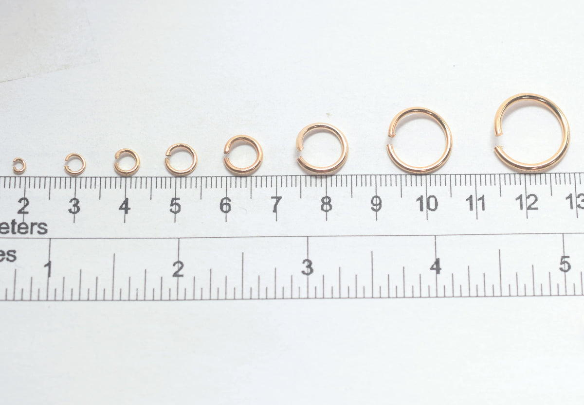 Gold Filled Alternative Jump Rings Open Closed Rings Set, Tarnish-Resistant Premium Finish (2mm-12mm Sizes, Smooth Edges)