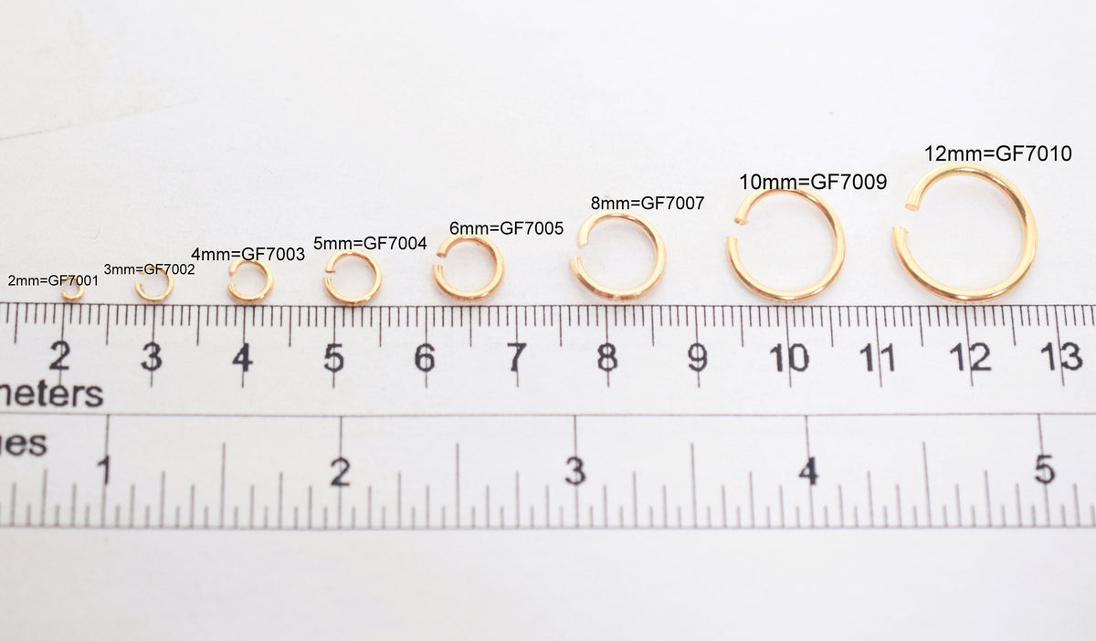 Open/Closed 18K Gold Filled Look, EP Jump Ring Findings Round Ring 2mm/3mm/4mm/5mm/6mm/8mm/10mm/12mm jewelry making suppli...