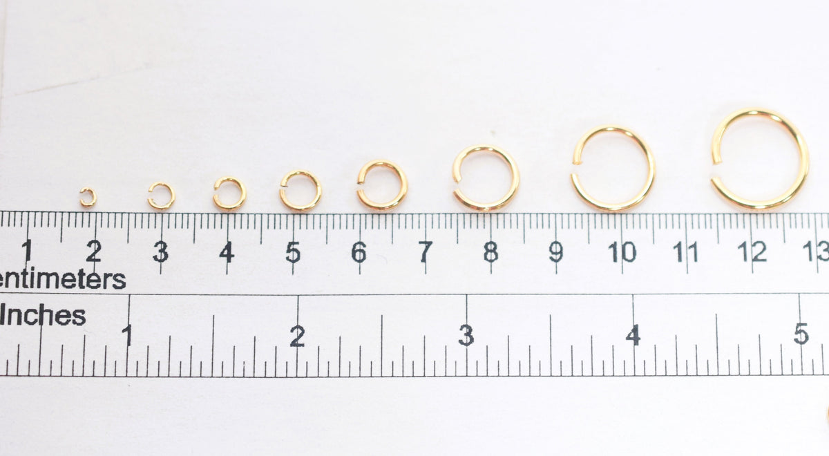 Open/Closed 18K Gold Filled Look, EP Jump Ring Findings Round Ring 2mm/3mm/4mm/5mm/6mm/8mm/10mm/12mm jewelry making suppli...