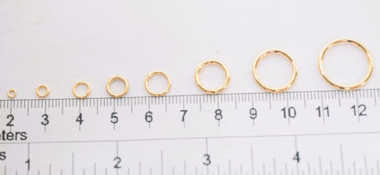 Open/Closed 18K Gold Filled Look, EP Jump Ring Findings Round Ring 2mm/3mm/4mm/5mm/6mm/8mm/10mm/12mm jewelry making suppli...