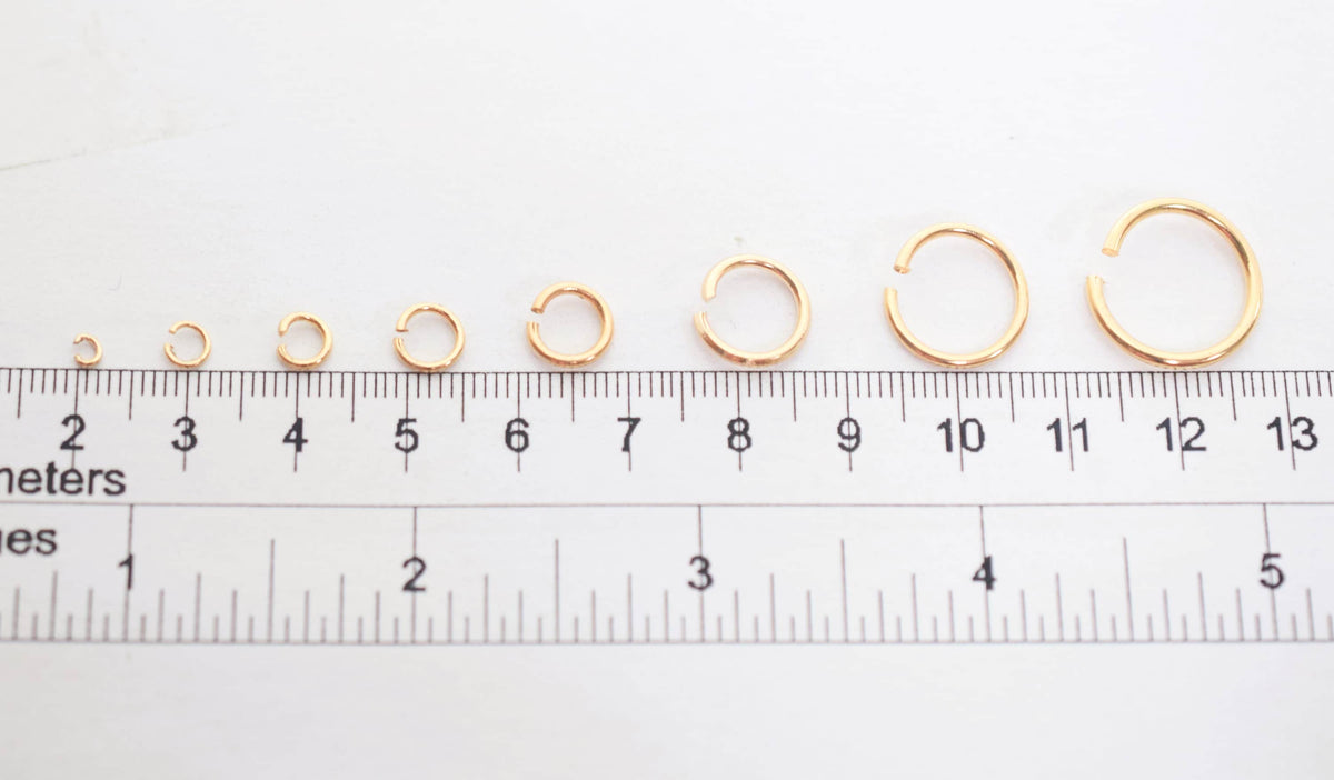 Open/Closed 18K Gold Filled Look, EP Jump Ring Findings Round Ring 2mm/3mm/4mm/5mm/6mm/8mm/10mm/12mm jewelry making suppli...
