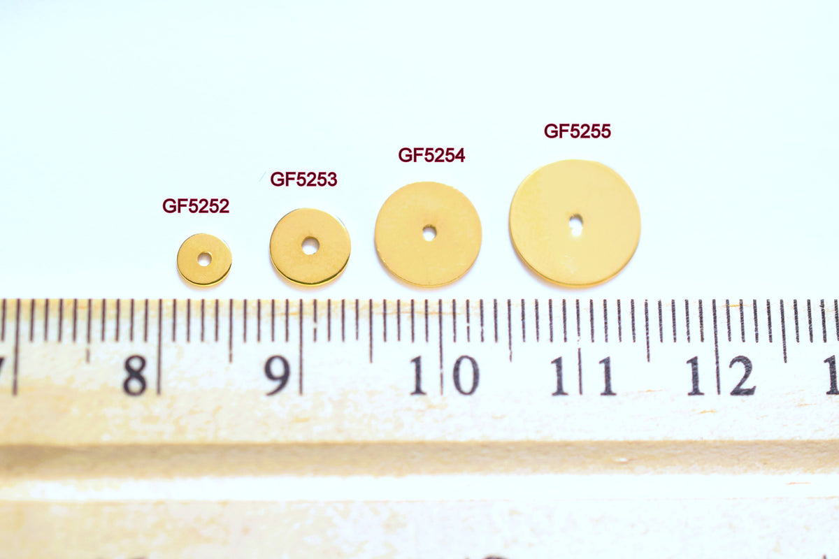 Gold Filled Look, EP Rondel Spacer Beads   Plain Seamless Roundel in 4mm 6mm 8mm 10mm  Round,Flat,Thin jewelry making supp...