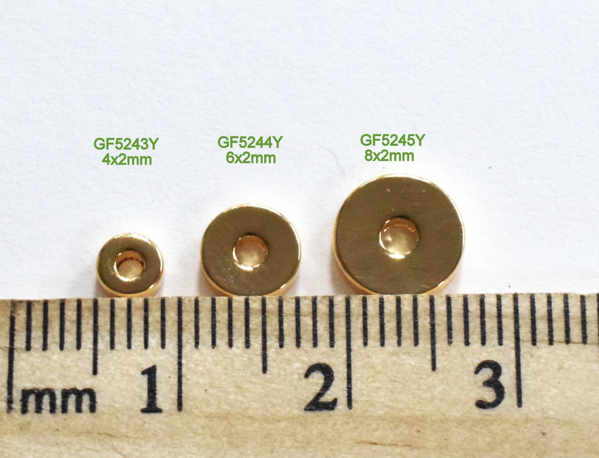 Rondel Spacer Beads: Tarnish Resistant Gold, Seamless Plain Roundels | 4mm-10mm, Warm Gold Tone, Jewelry Accents